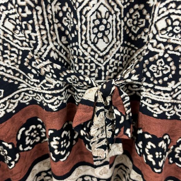 Ladies Vintage K Studio Button Down Printed Blouse with Shoulder Pads Size 16 - Picture 12 of 13